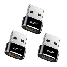 Soopii C타입 to USB 변환젠더 GD01 x 3개, 블랙