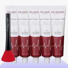 닥터큐먼 시즌2 T1콜라겐100 크림팩 50g 5개+브러쉬