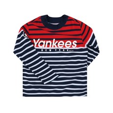 MLB 키즈 스트라이프 수영복 래쉬가드 상의 71SW67831-50R