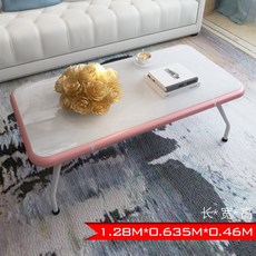 아이폰책상 좌식책상 거실테이블 인테리어테이블, 로즈 골드 + 확대 된 흰색 유리_AA
