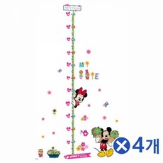 [쇼핑은 동네마트]아이방 꾸미기 키재기스티커-미키마우스x4개 키측정, 본상품 선택, 본상품