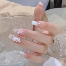 뷰티 네일팁 셀프 네일 아트 웨딩 붙이는 네일팁 인조손톱 18종 24Px2 48p 1st, 11네일팁 x 2개
