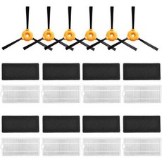 에코백스 디봇 X2 옴니 물걸레 로봇청소기 MAXDIRECT 액세서리 스페어 부품 키트 사이드 브러시 중앙 헤파 필터 에코백용 진공 스펀지 N79 N79S 21팩, 팩궁 22 스튀크, 21개