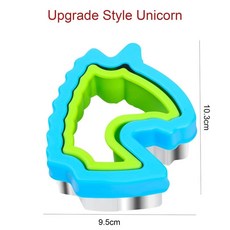 샌드위치 커터 실러 포장 포장기 쿠키 몰드 음식 과일 야채 모양, 12.Unicorn A, 1개