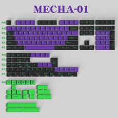 키캡 키보드 keycaps 1 set gmk mecha-01 abs 이중 샷 체리 3u, 메카 01