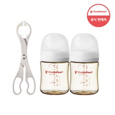 더블하트 모유실감 3세대 PPSU 젖병 160ml 트윈팩+젖병소독집게, 제뉴인화이트 160ml 트윈팩+젖병소독집게