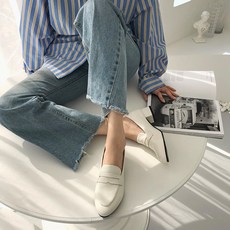 [당일출고] 꼼꼼구두 모리스 여자 베이직 페니 미들힐 로퍼힐(4cm)