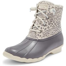 Sperry 여성용 솔트워터 레인 부츠 회색.