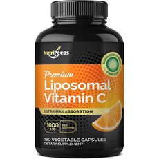 뉴트리피프스 리포좀 비타민C 1600mg 180캡슐 Non-GMO 비건 알약 1통, 비타민C 1600mg 180캡슐  1통, 1개, 180정