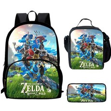 젤다의 전설 지혜의 투영 말하는섬 링크 초등 대 학생 휴대폰 가방 파우치 굿즈 애니메이션 게임 학교 점심 연필 소년소녀 4-8 세에 적합 3 개 세트