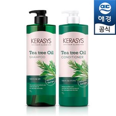 케라시스 내추럴레시피 티트리오일 샴푸/컨디셔너 1Lx2개, 케라 티트리오일 샴1컨1 1L 2개, 2개, 1L