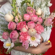 [주말배송 가능] 아르띠콜로 생화 정기배송 꽃구독 매일 색다른 맞춤컬러, 1개, M (꽃 9~12송이)