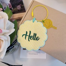 낮잠이불자수이름표