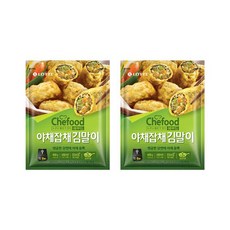 롯데 Chefood 김말이 야채잡채 400g+400g 즉석식품 어린이집 간식 명절음식 야식, 25개