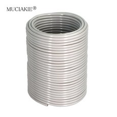 MUCIAKIE 1/4 인치 마이크로 PVC 튜브 정원 물 관개 호스 회색 흰색 파이프 물방울 급수 4/7mm, 1개