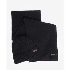 BARBOUR Men's Barbour Carlton Fleck Beanie & Scarf Gift Set MGS0047BE31 Black
