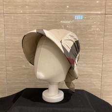 엘르 CK양말 화이트샌즈 체크 캐주얼 리본 여자 벙거지 모자 WS-DT20326