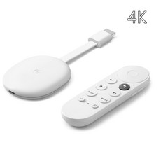 구글 크롬캐스트 4K 4세대 구글 TV 내장 (미국정품), 흰색