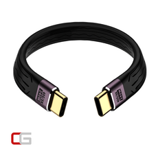 USB 4.0 C타입 외장하드 케이블 13CM 미니 SSD 인클로저 케이블 240W 고속충전 8K 미러링, 1개, 블랙 1개