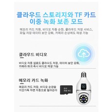 가정용 스마트 파노라마 듀얼 카메라 무선 원격 카메라 고화질 모니터 풀 컬러 야간 조명 전구 카메라, 100W&100W 중국어판, 와이파이