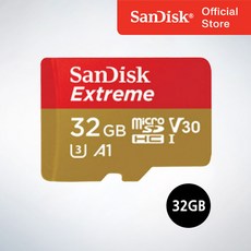 샌디스크코리아 공식인증정품 마이크로 SD카드 SDHC Extreme 익스트림 QXAF 32GB, 32기가, 1개