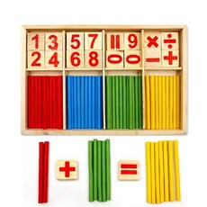 목재 교육 보조 숫자 수학 계산 게임 카운팅 스틱 어린이 학습 장난감 1 세트, [01] counting sticks, 1개