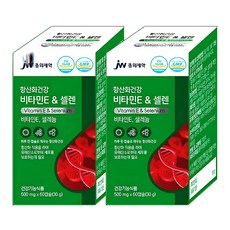 JW중외제약 항산화건강 비타민E & 셀렌, 60정, 30g, 2개