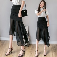 쉬폰랩스커트
