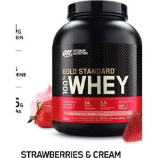 [Optimum Nutrition 옵티멈뉴트리션] 골드 스탠다드 100% 웨이 딸기 & 크림 5lbs (2.27kg)