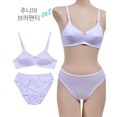 국산 주니어 여 세트 브라-75B 80B 85B 90B 팬티-90 95 (L XL)초등학생 중학생