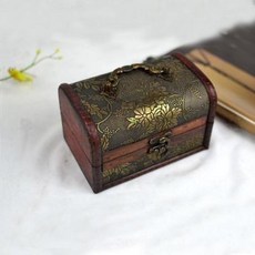 보물상자 자크카 모조 고목박스 유럽식 빈티지 주얼리 박스 주얼리 박스, 12 우표값 중간 사이즈 12x8x8.5