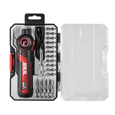 SKIL Twist 2.0 충전식 4V 스크루 드라이버 피벗 헤드 토크 설정 USB-C 충전 케이블 및 2피스 비트 세트-SD5619-01 110007, 4V 스크루 드라이버_트위스트 2.0 28피스 세트, 1개