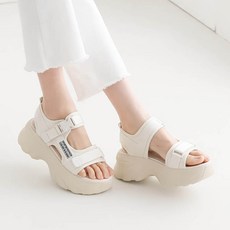 슈레나 여성용 끌라렌 키높이 통굽 어글리 스포티 샌들 6cm