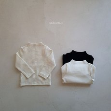 슈크림 베베하프넥티(겨울) 아기티셔츠 반목폴라티 겨울티셔츠 겨울아기옷