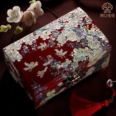 자개함 나전칠기 자개농 궤짝 비베의 전설적인 액세서리 수납함 나무 유럽식 공주 결혼 선물, 02 반조개 (밑부분 조개껍데기)
