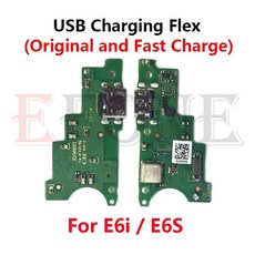 보드 고 독 케이블 파워 플러스용 E7i 플레이 포트 모토로라호환 E7 MOTO E5 E6S 부품 E6 수리 플렉스 USB 충전 E6i, E7 NO IC, 1개