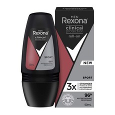 렉소나 남성 크리니컬 프로텍션 스포츠 데오드란트 롤온 50ml Rexona Men Deodorant, 1개 - ax디그리