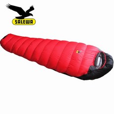 SALEWA 베이스 살레와 침낭 거위털 백패킹 차박 동계, 레드 컬러 800g, 1개, 레드컬러 800g