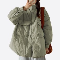 퀸앤조이 리오르 하이넥 투포켓 패딩 자켓
