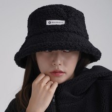 글램모먼트 지모먼트 스킨핏 털 버킷햇, FREE, 블랙, 1개