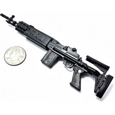 1/6 Scale M14 EBR향상된 전투 라이플 미국 육군 총기 모델 GI Joe Fit for 12" 액션 피겨(미니 토이 건 6" Long):, 단일옵션