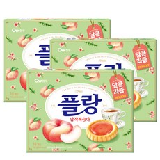 청우식품 플랑 납작복숭아 쿠키, 160g, 3개