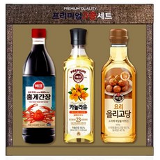 프리미엄 3종세트 식용유 홍게간장 선물 설 추석 실속, 1개, 500ml