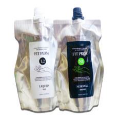 핏펌 세트 N+에멀전 손상모 매직스트레이트 볼륨매직 웨이브 파마약 펌제, 1개, 500ml