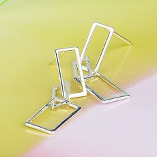 실버스퀘어귀걸이