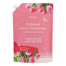 라브아 퍼퓸 초고농축 섬유유연제 리필 튤립앤프리지아 향 2L, 1개