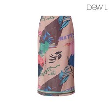 듀엘 프린팅 미디 스커트 D194MSD030 BE