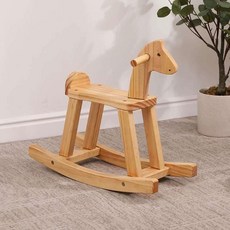 원목 흔들말 승용 70x27x53cm 소형 나무 생일 목마 붕붕카 선물 키즈카페, B. 바니시 소형, 1개