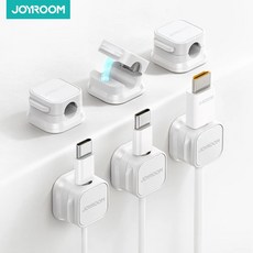 아이베리 조이룸 마그네틱 케이블 정리 클립 홀더, 화이트, 6개