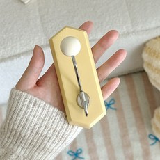 로즈소녀하우스 우드볼 자석 후크걸이 벽걸이후크 냉장고자석, 1개, 우드후크걸이 버터